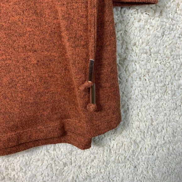 Ali Miles Orange Long Sleeve Cinched Cowl Neck Drawstring Sweater Womens‎ Size S - Picture 6 of 9